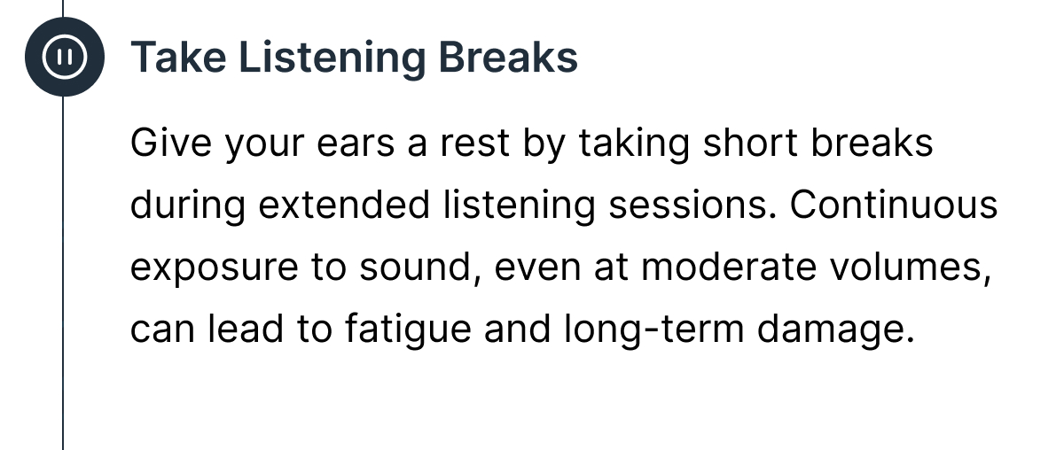 Take Listening Breaks